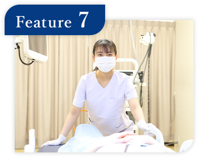 横になったまま移動可能リカバリースペース完備