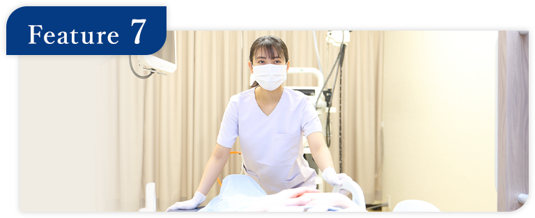 横になったまま移動可能リカバリースペース完備